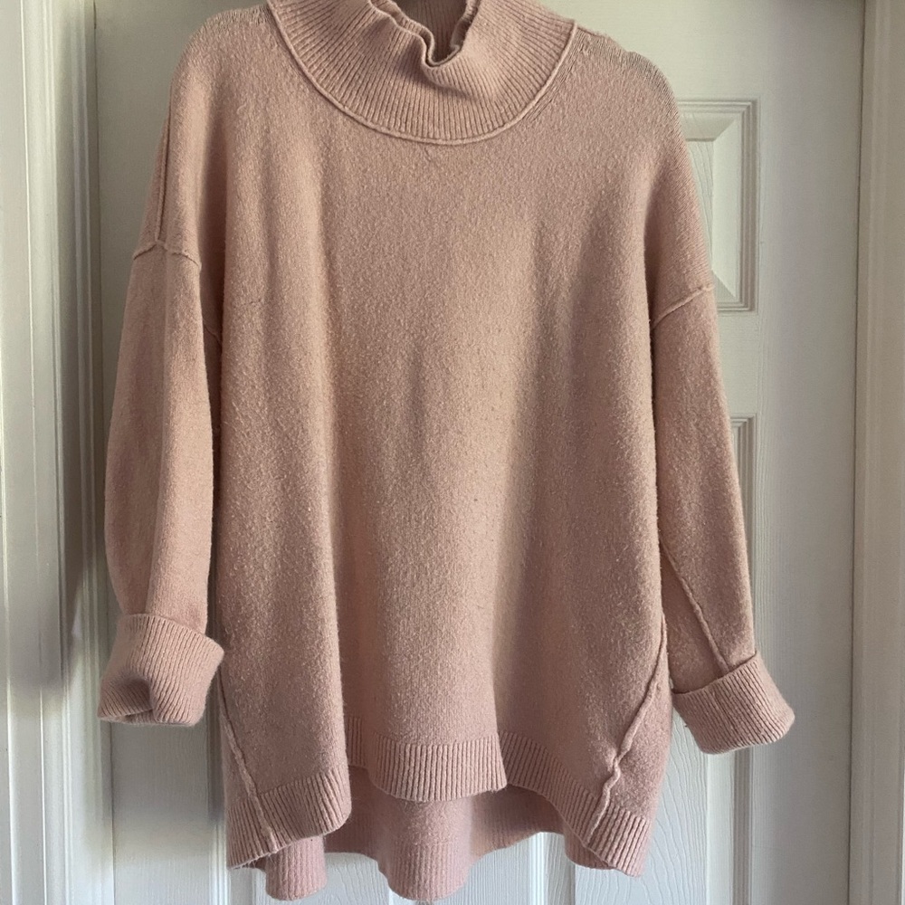 Cozy Pink Turtleneck Sweater